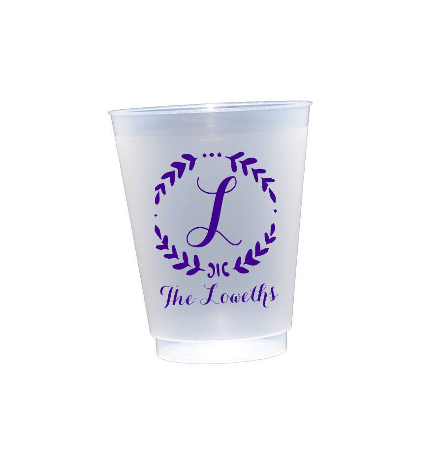 Personalized Frosted Cups Shatterproof Cup Monogrammed Plastic