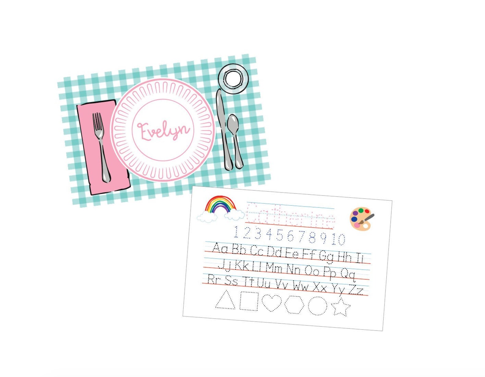 Personalized Placemat Alphabet Placemat Traceable Placemat Etsy