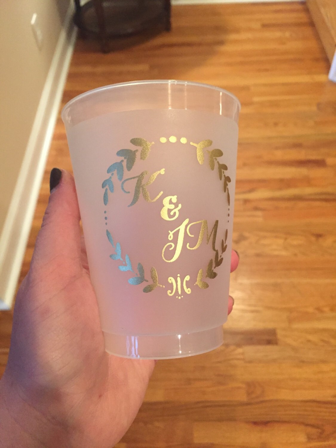 Personalized frosted cups, shatterproof cup, monogrammed plastic cup