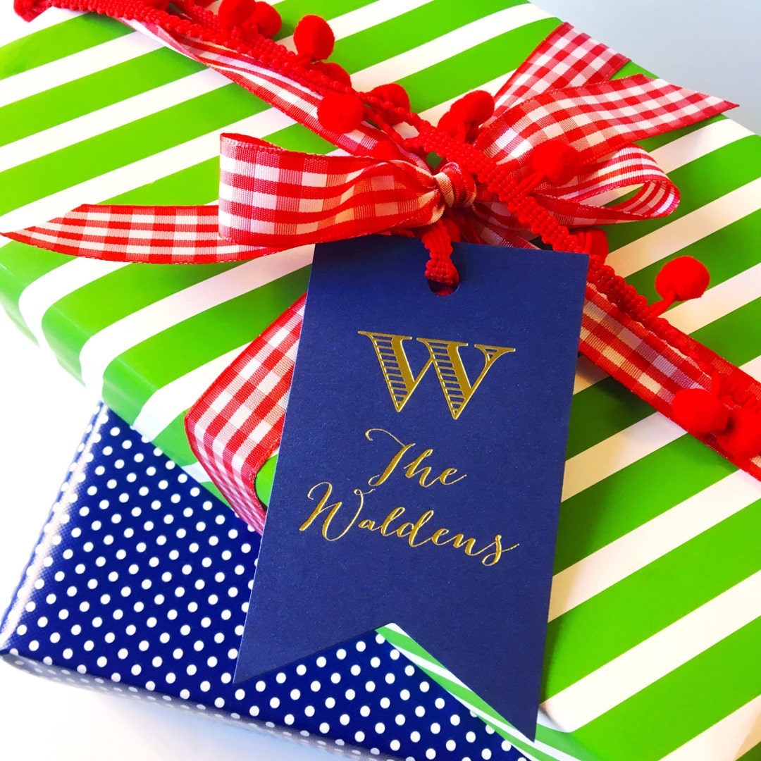 Personalized Gift Tag Family Gift Tag Custom Gift Tag Foil Etsy