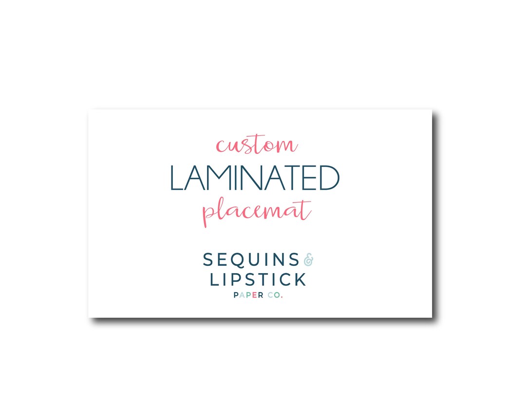 Custom Laminated Placemat, Personalized Placemat, Kids Placemat