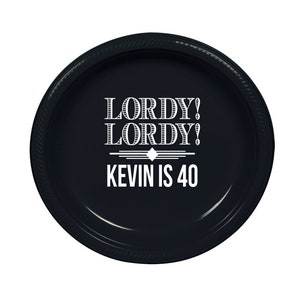 birthday party plates, 40th birthday party favor, personalized plates, custom plate, plastic party plates, personalized party plates