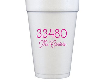 Housewarming cup, Home sweet home cups, Zip code cups, Housewarming party cups, Housewarming favor, Housewarming gift