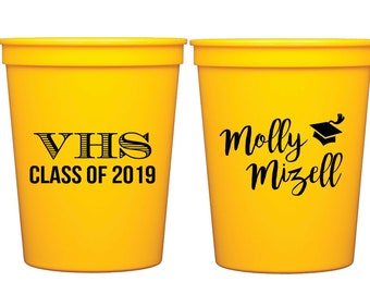 Graduation cups, Class of 2022 cups, Graduation party cups, Personalized stadium cups, graduation party favors, grad party cups, 2022 grad