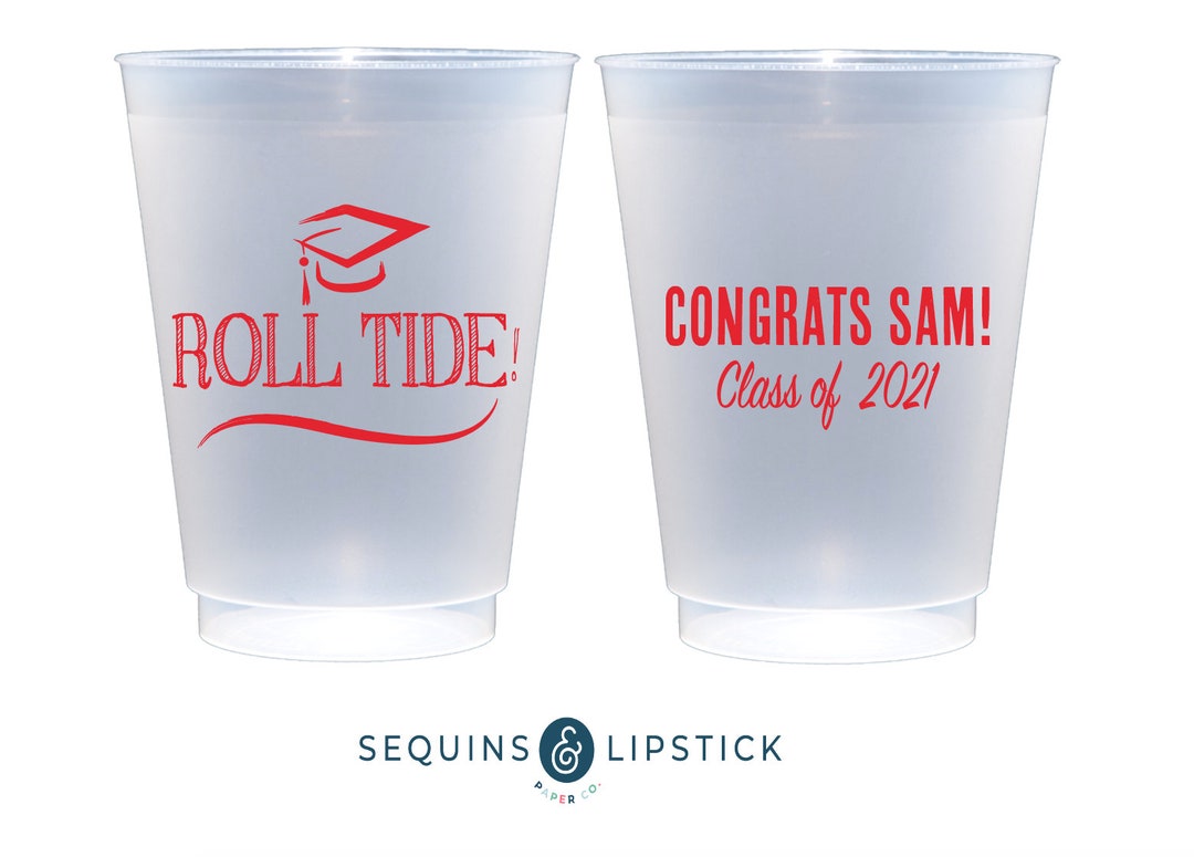 Graduation Cups, Personalized Grad Party Cups, Class of 2022 Graduation