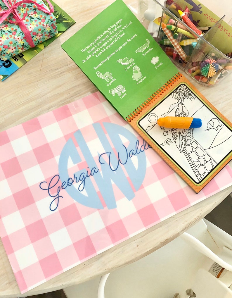 Personalized Placemat Kids Placemat Monogrammed Placemat Etsy UK