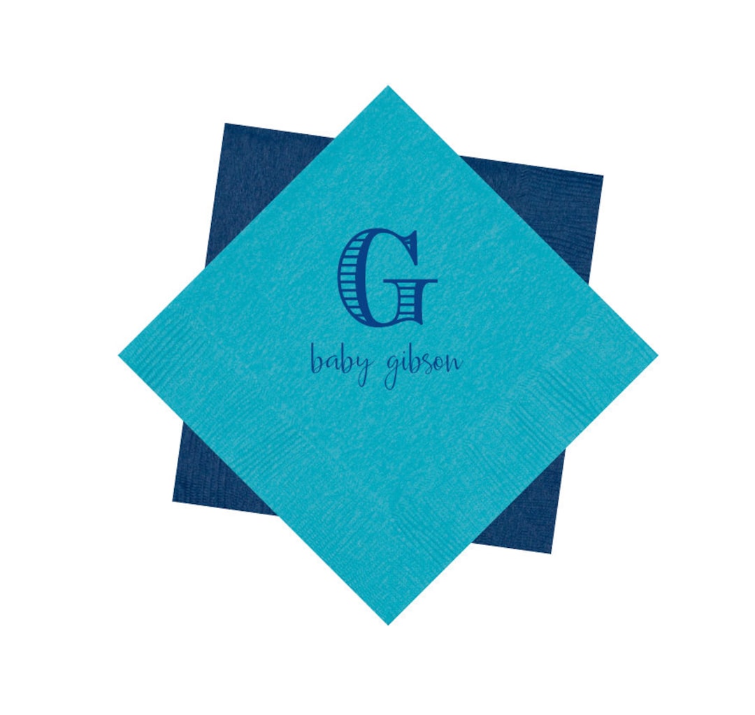 Baby Shower Napkins Personalized Shower Napkins Personalized Etsy