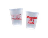 Cinco de Mayo cups, Fiesta cups, Personalized shatterproof cups, Personalized frosted cups, Fiesta theme, Fiesta party favor, Party cups
