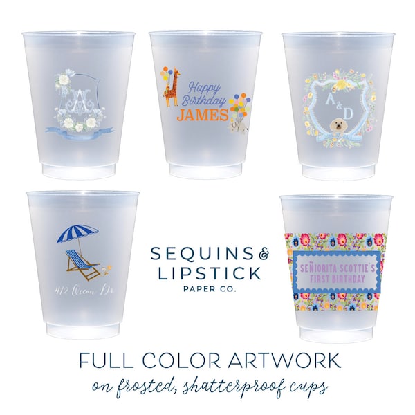 full color shatterproof cups, personalized cups, frosted cups, Dull color printing, customizable shatterproof cups, custom frosted cups