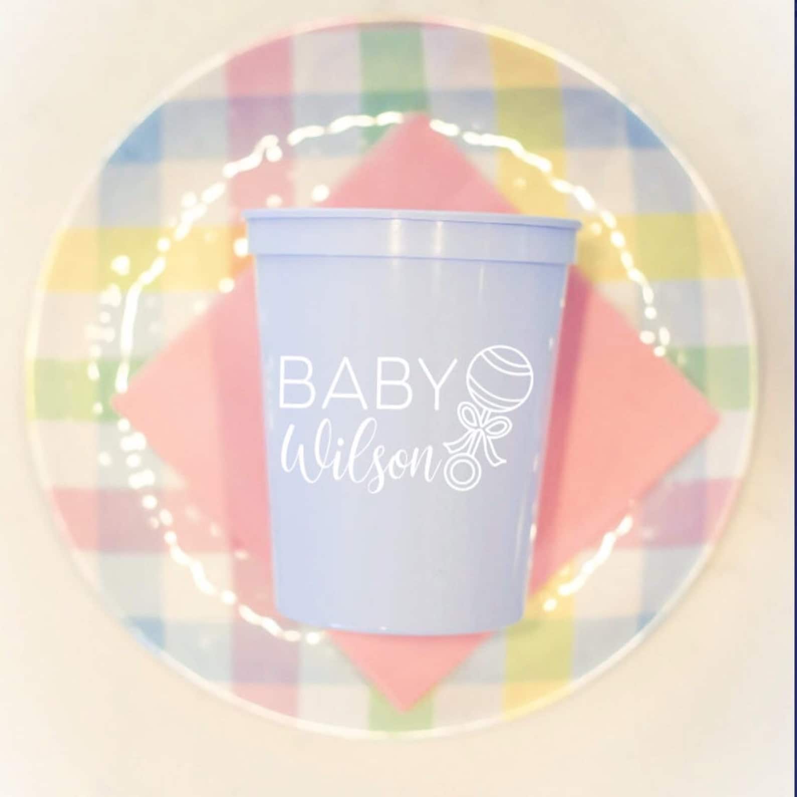 Baby Shower Cups Personalized Cups Personalized Baby Shower Etsy
