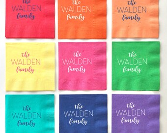 Personalized napkins, Foil stamped napkins, Customizable napkins, Housewarming gift idea, Relator gift idea, Bar cart napkins