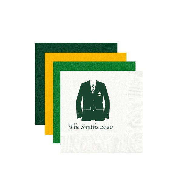 Masters Golf Napkins Masters Party Golf Party Napkins Golf Etsy