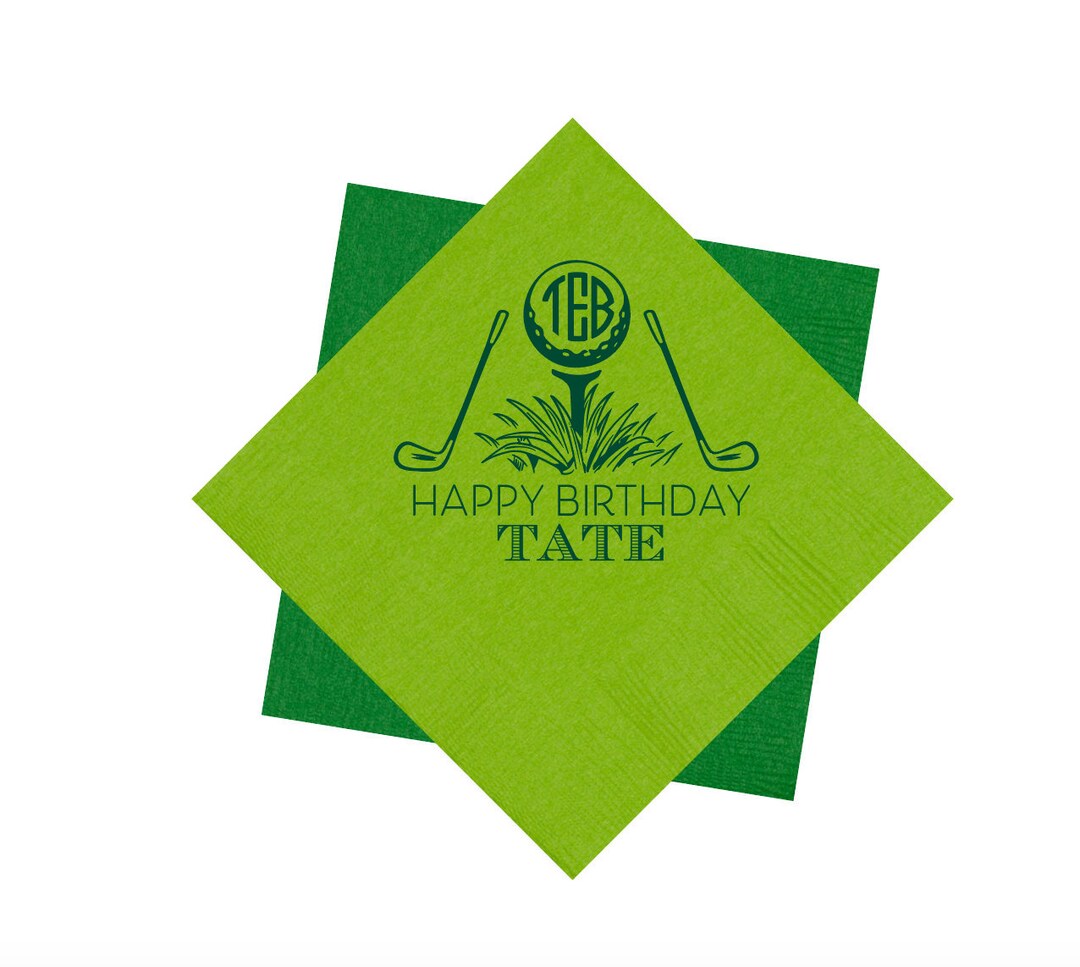 Golf Napkins, Golf Birthday Napkins, Golf Birthday Party, Golf Party