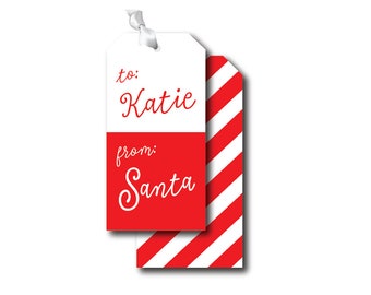 Santa gift tag, from Santa gift tag, Special delivery from Santa, personalized Santa gift tags, Custom Santa gift tags, Santa luggage tag