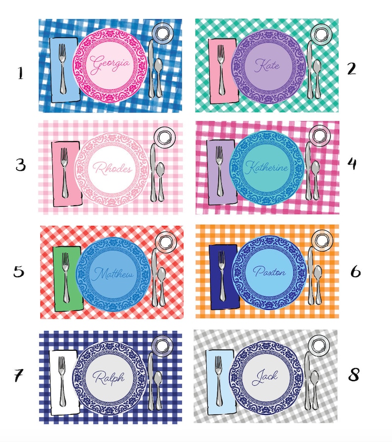 Personalized Placemat Kids Personalized Placemat Customized Etsy