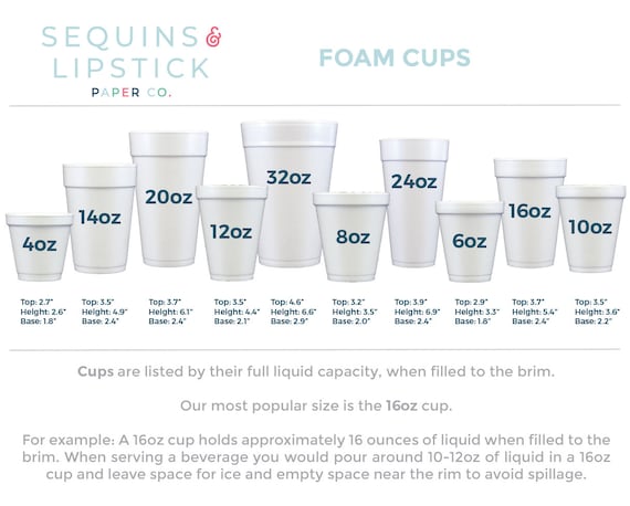 Cups 10oz Foam