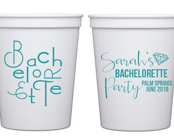 bachelorette party cups,Personalized plastic cups, Bachelorette stadium cups, bachelorette bash cups, Bachelorette favor, Bride tribe cups