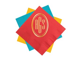 monogrammed cocktail napkins, wedding napkins, personalized napkins, wedding reception napkins, cocktail napkins
