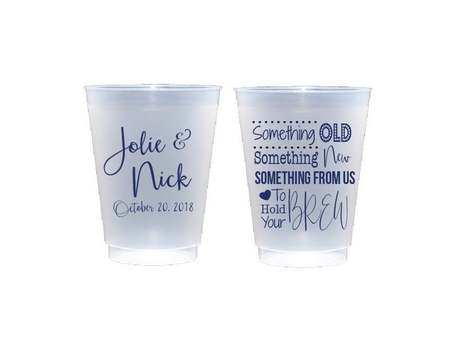 Wedding Reception Cups Personalized Plastic Cups Custom Party