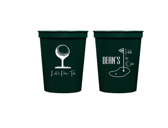 Hole in one birthday, Golf par-tee, Golf themed birthday party, Golf party, First birthday party cups, Personalized kids birthday cups