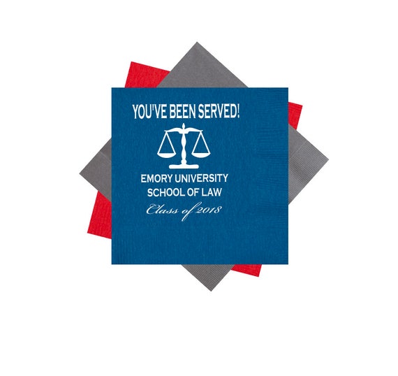 You've been served, Law school graduation, Law school napkins, Graduation napkins, Class of 2022, Personalized napkins, scales of justice