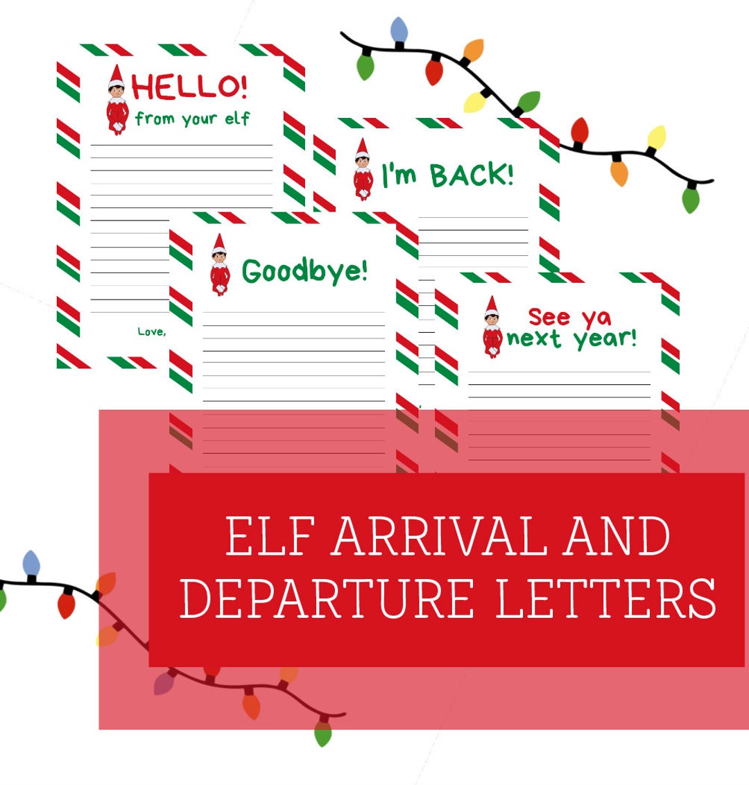 Elf Letter Template Elf Letter I #39 m Back Elf Letter Arrival Elf