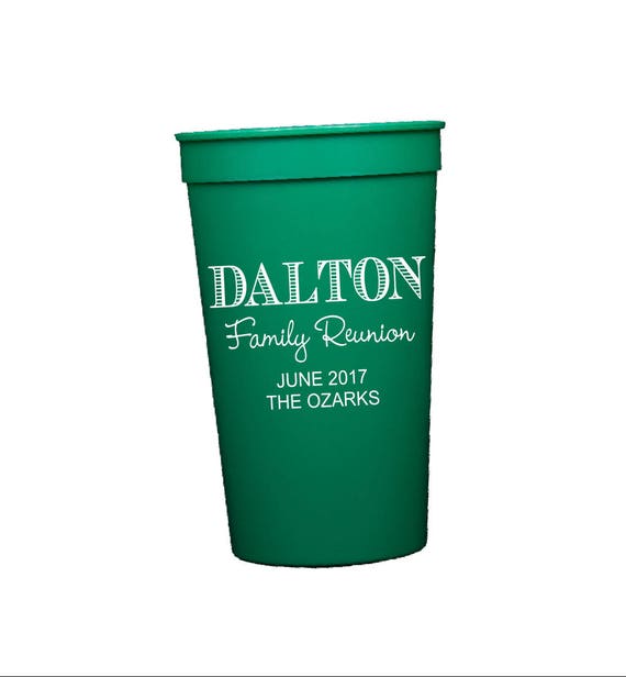 Family Reunion Cups, Personalized Plastic Cups, Reunion Party Favors,  Personalized Stadium Cups, Custom Party Cups, Family Trip Cup 