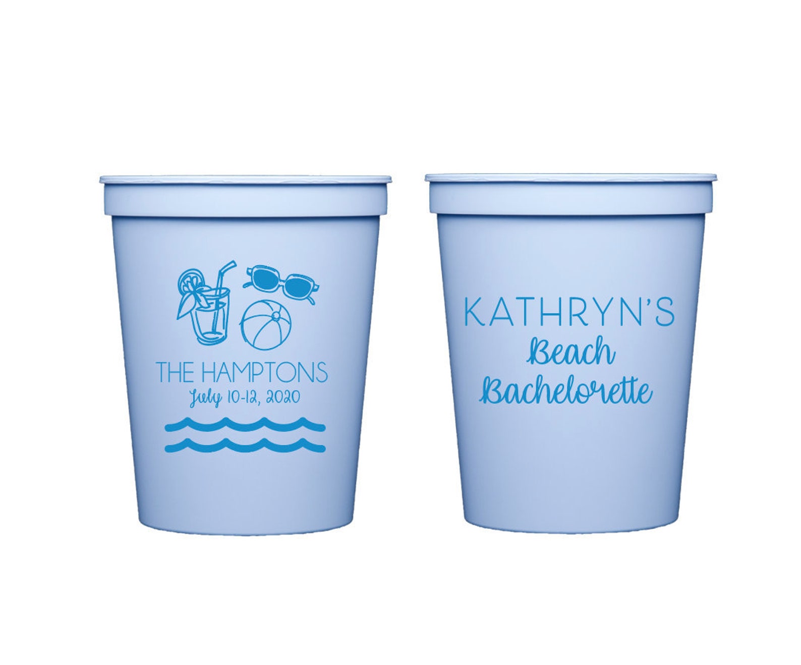 Bachelorette Cups Beach Bachelorette Beach Trip Cups Etsy