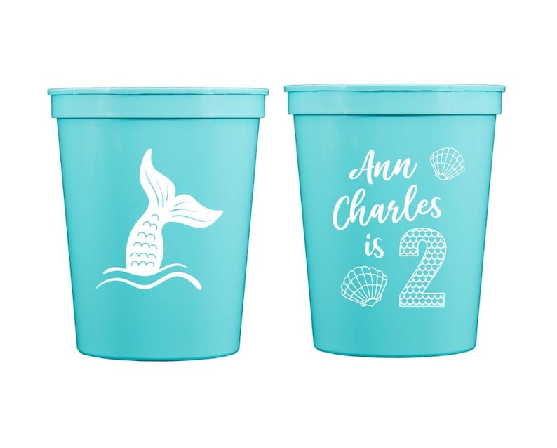 Mermaid Cups Mermaid Birthday Favor Mermaid Birthday Party Etsy