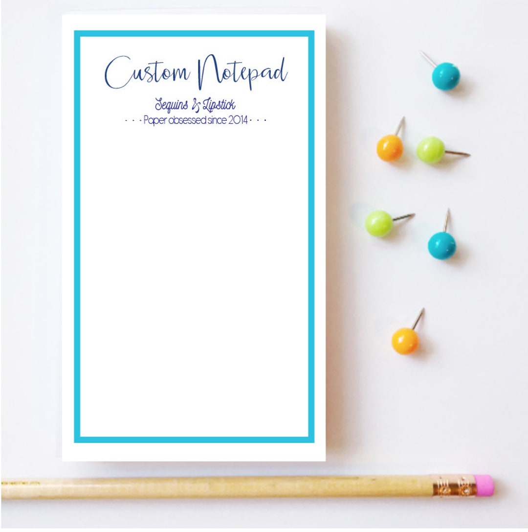 Personalized Notepad Set Custom Notepad, Monogrammed Notepad, Personalized Notepad, Customized ...