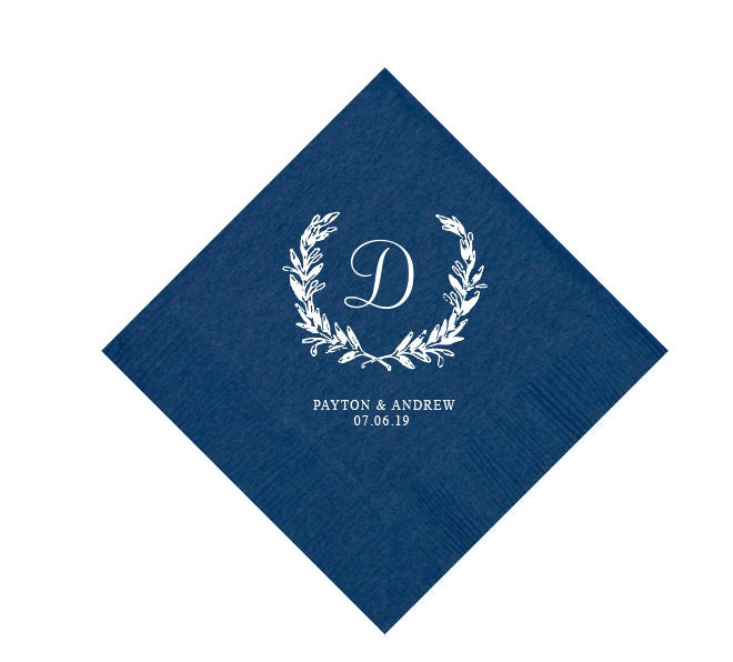 Wedding Napkins Personalized Napkins Wedding Reception