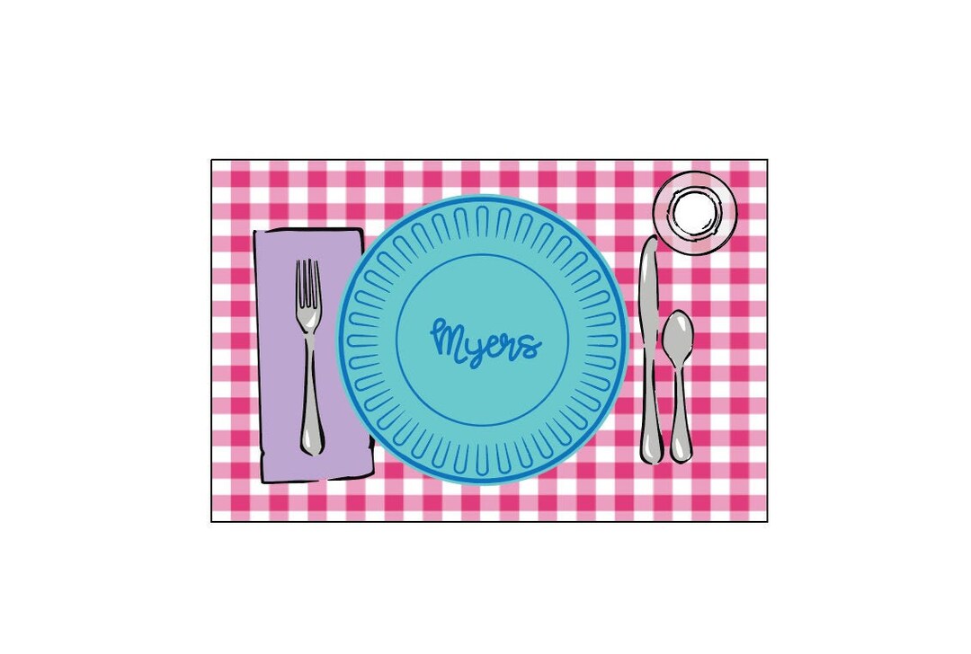 Personalized Placemat, Laminated Placemat, Kids Placemat, Customized