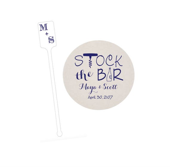 Stock The Bar Shower Decorations Stock The Bar Personalized Etsy
