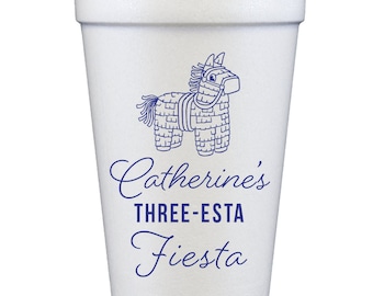 Fiesta cups, Pinata cups, Fiesta birthday cups, Personalized birthday cups, Kids birthday cups, Kids fiesta birthday decor