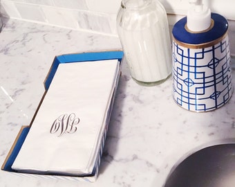 guest towels, monogrammed guest towel, reception guest towels, wedding napkins, script monogram, hostess gift, hand towels