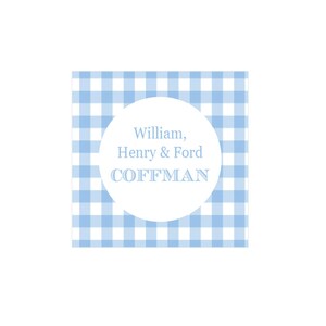 Gingham gift tags, Cute gift tags, Personalized gift enclosure cards, Kids gift tags, Kids enclosure cards, Childrens gift labels