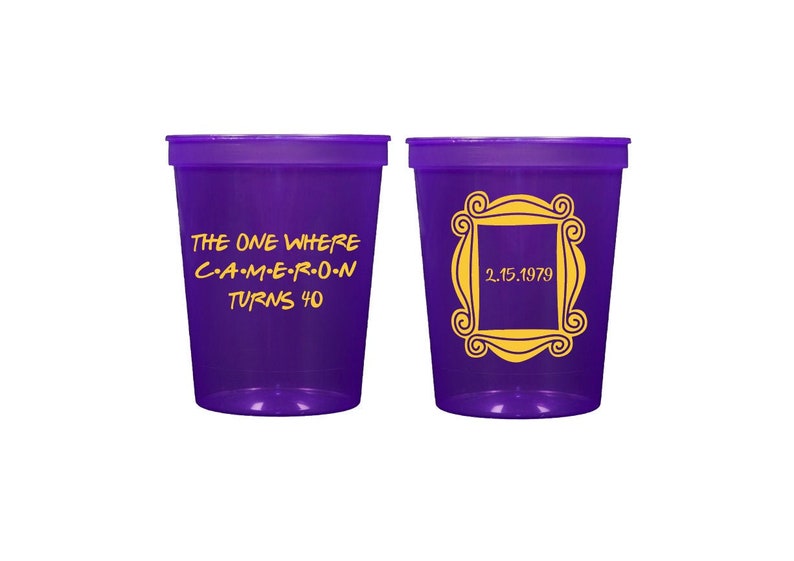 Friends Birthday Cups Friends Theme Party Friends Cups Etsy