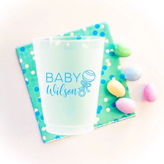 Personalized baby shower cups, Welcome home baby gift, Personalized baby shower favor, shatterproof cups, Frosted party cups, custom cups