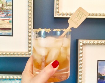 Personalized drink stirrers, monogrammed drink stirrer, wedding stirrer stick, wooden stirrers, drink stirrer wedding favor