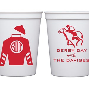 Kentucky derby cups, Derby day cups, Talk derby to me cups, Jockey cups, Personalized plastic cups, Personalized cups, Custom derby cups