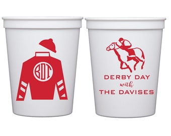 Kentucky derby cups, Derby day cups, Jockey cups, Personalized plastic cups, Personalized cups, Custom derby cups, Kentucky derby 2026