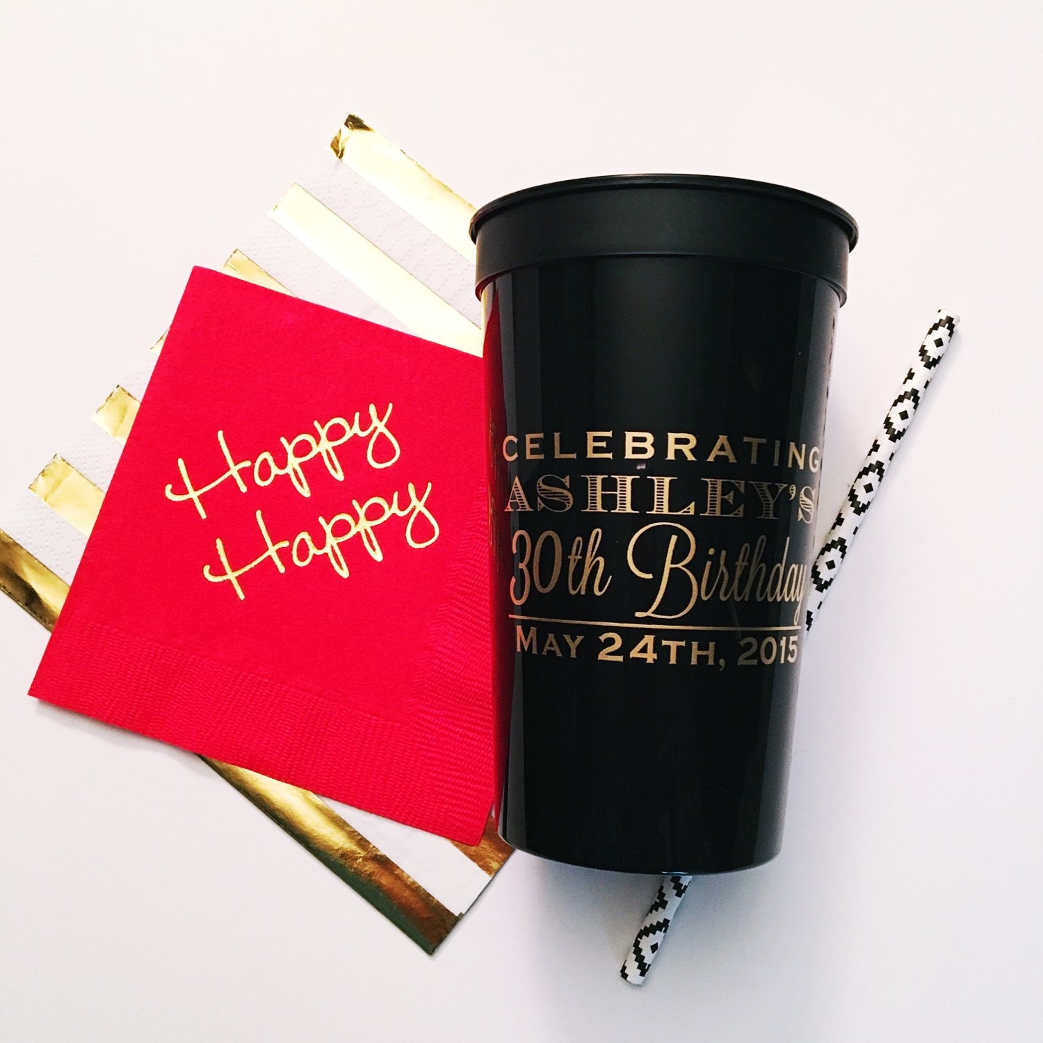 Custom party cups Birthday cups party cups personalized Etsy