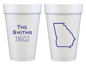 Housewarming cup, State outline cups, Home sweet home cups, Zip code cups, Housewarming party cups, Housewarming favor, Housewarming gift