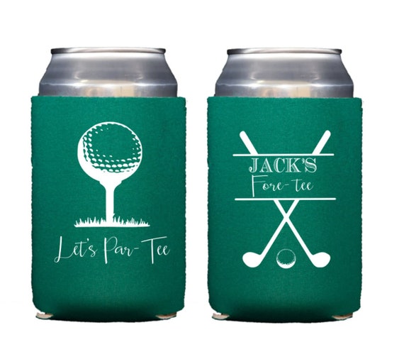 Golf party can cooler, Golf birthday favor, Golf can cooler, Fore tee, let's par tee, Golf theme party, Golf favor, Birthday cancooler