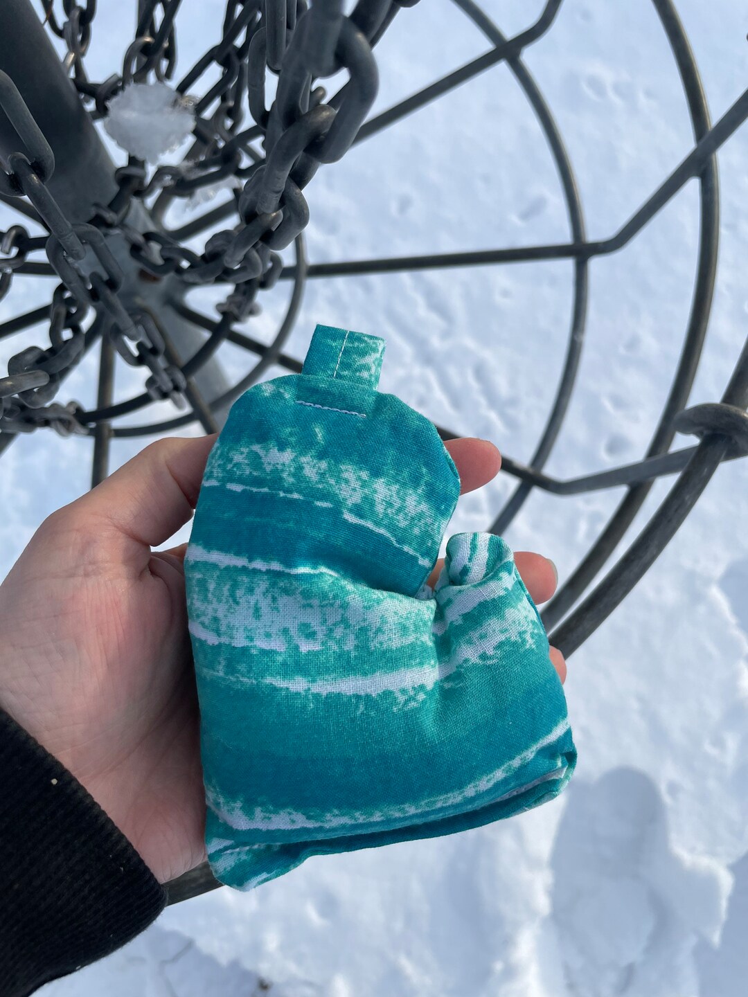 Blue Wash Mitten Bag, Disc Golf Bag, Moisture Absorbing Bag, Hand Grip Bag, Disc Golfing, Disc