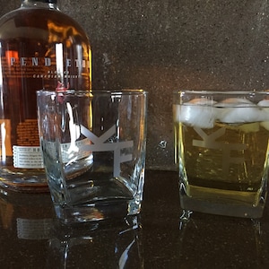 Etched Whisky Glasses