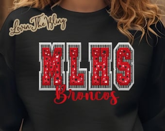 Bulk Varsity Letter Personalized School Spirit Sweatshirt – Embroidered Appliqué, Game-Day Ready!