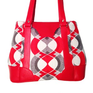 Custom Design Your Own Expandable Tote Bag with Side Expansion Zippers in Leather, Cork, Vinyl, Canvas, Cotton or Denim