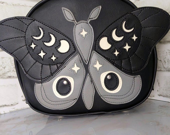 Luna Moth Top Handle Bag with Crossbody Strap