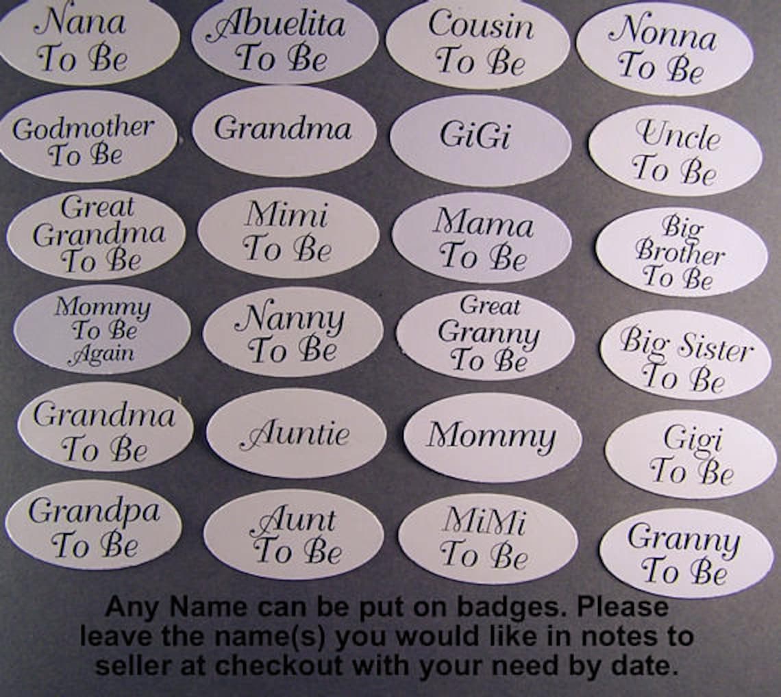 Mom To Be Corsage Badge Printable